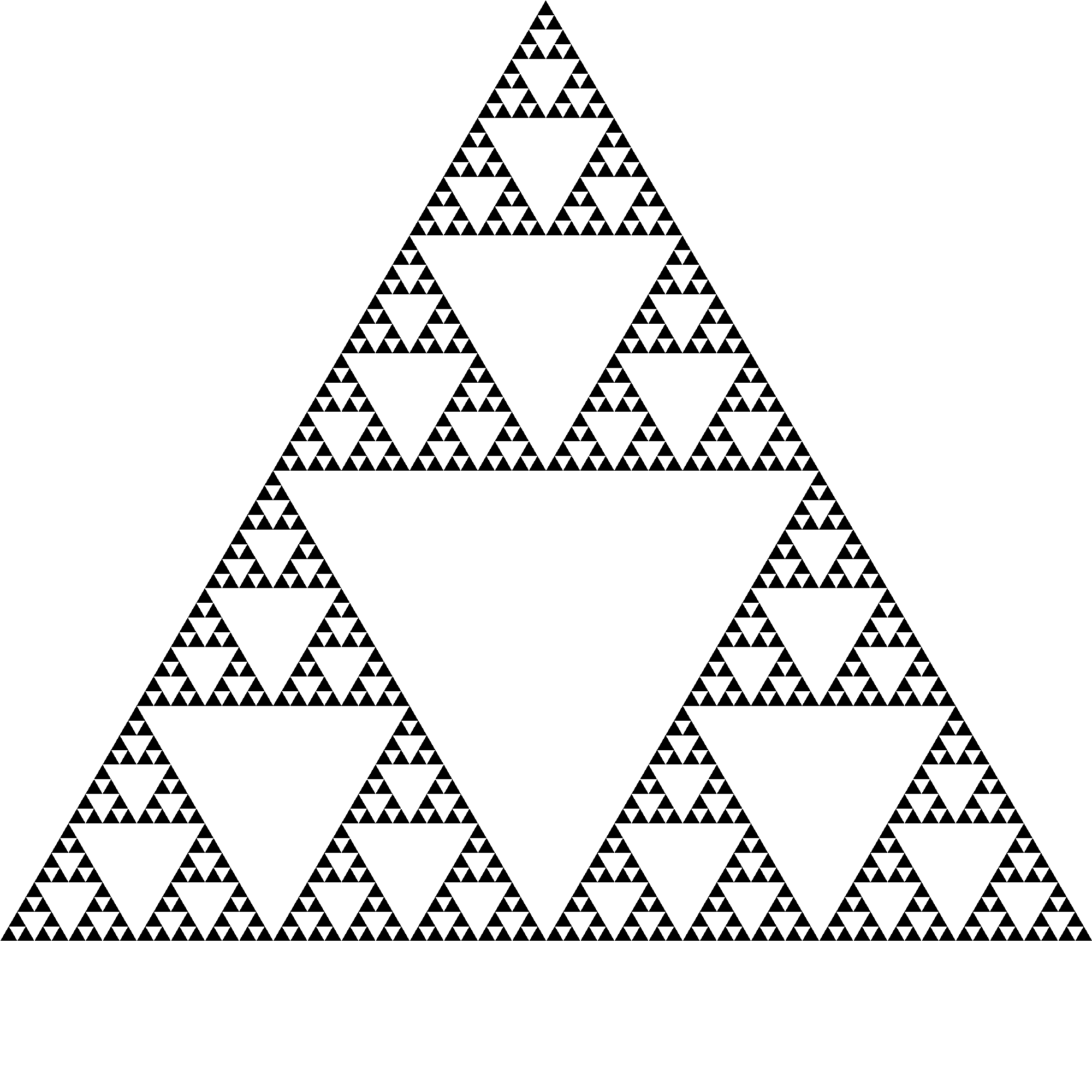 Monofractal Sierpinski gasket n3 r0.5 step6